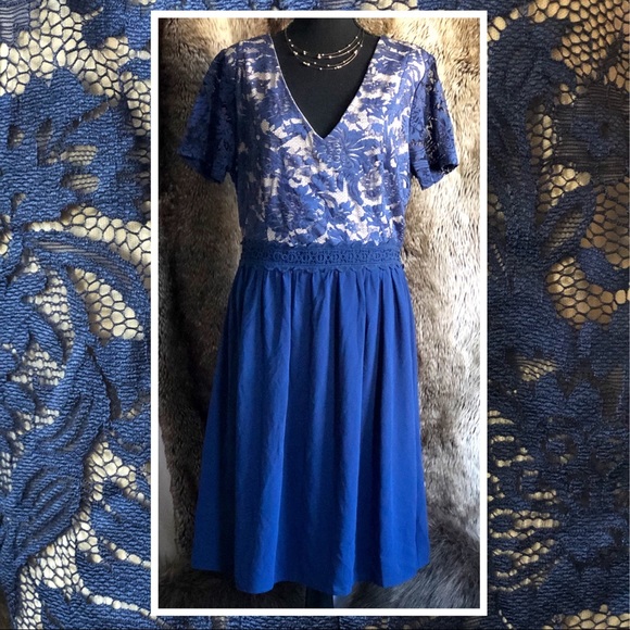 Soieblu Dresses & Skirts - 🎉HP!!!🎉🆕 NWOT Blue Lace Cocktail Dress Size 1XL
